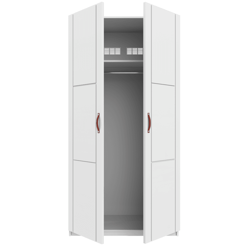 Kleiderschrank 2 Türen und Kleiderstange