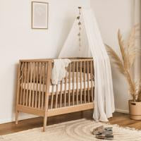 Leander Linea™ Babybett, Eiche + Matratze Comfort